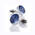 Creative Blue Watch Style Cufflinks Metal Copper Trendy Suit Accessories Stickpin Cufflinks